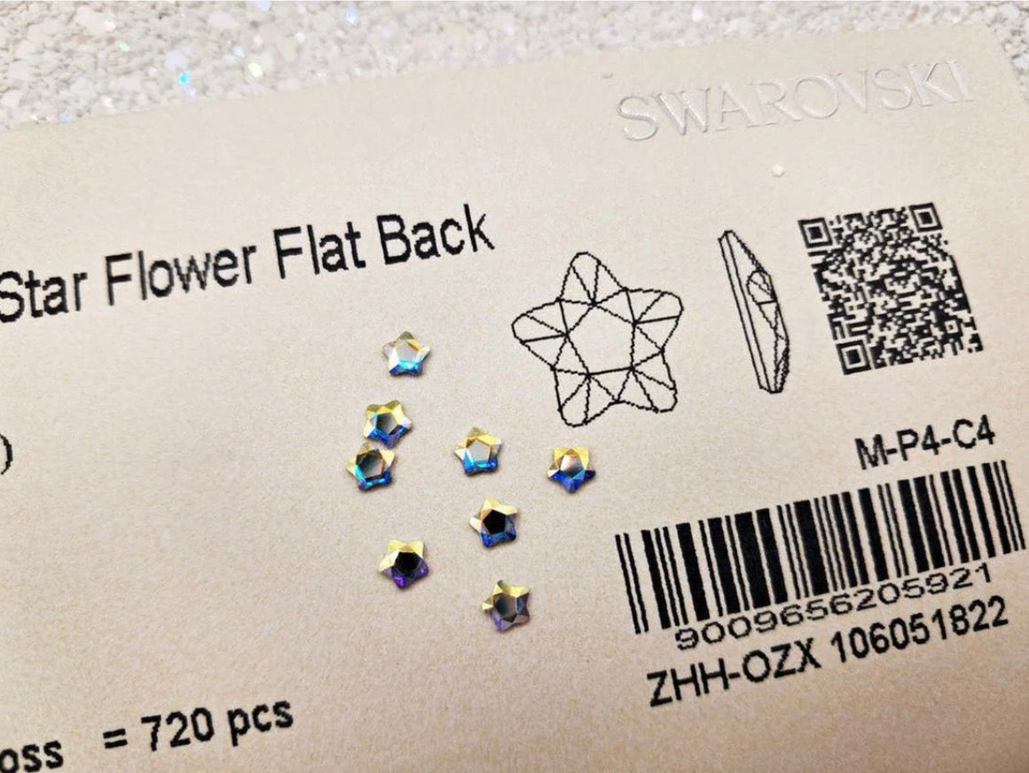 Swarovski 4mm Star Flower - AB