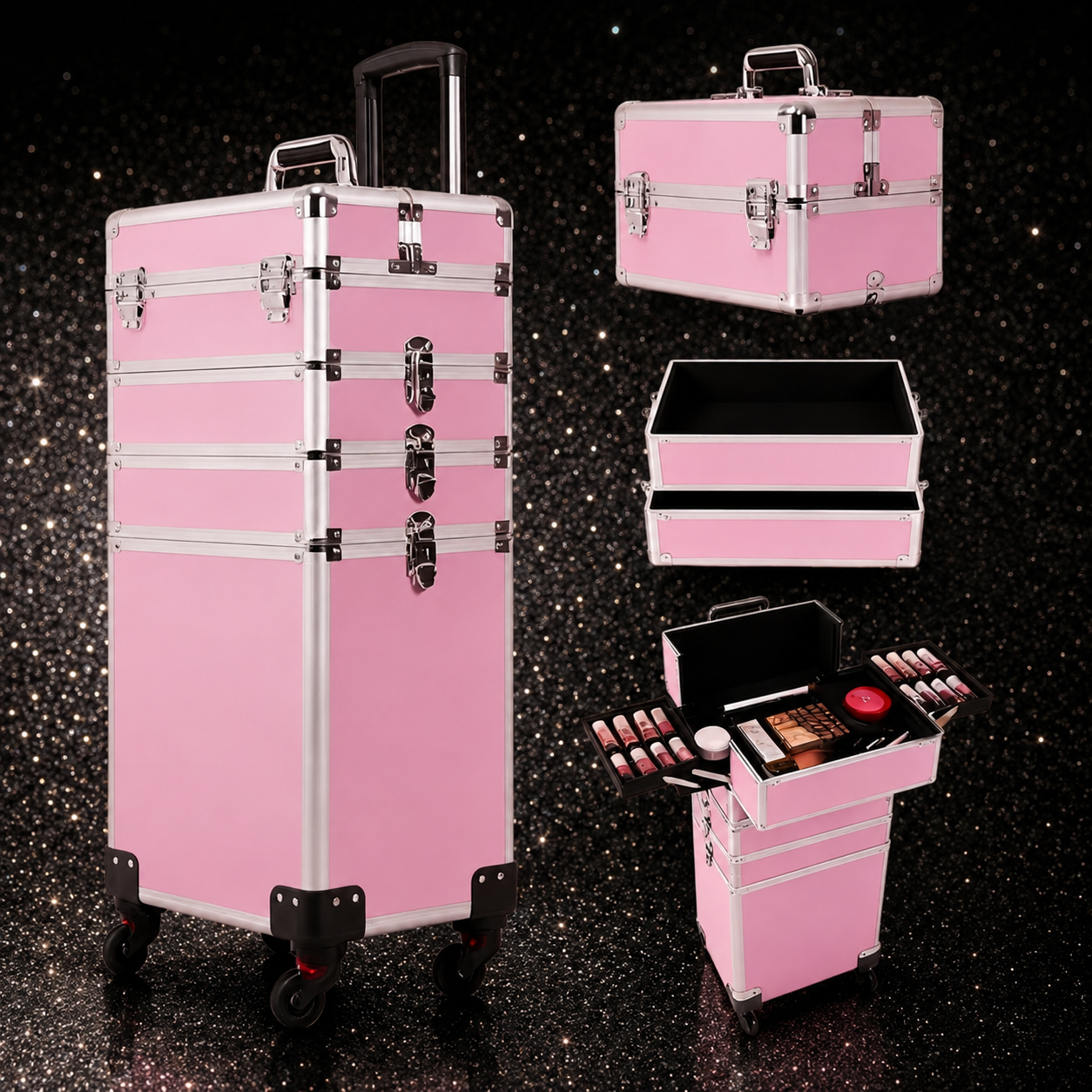 4-in-1 Rolling Makeup Case
