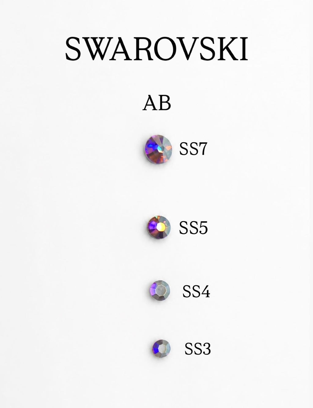 Swarovski 💎 Pyöreät värilliset kristallit