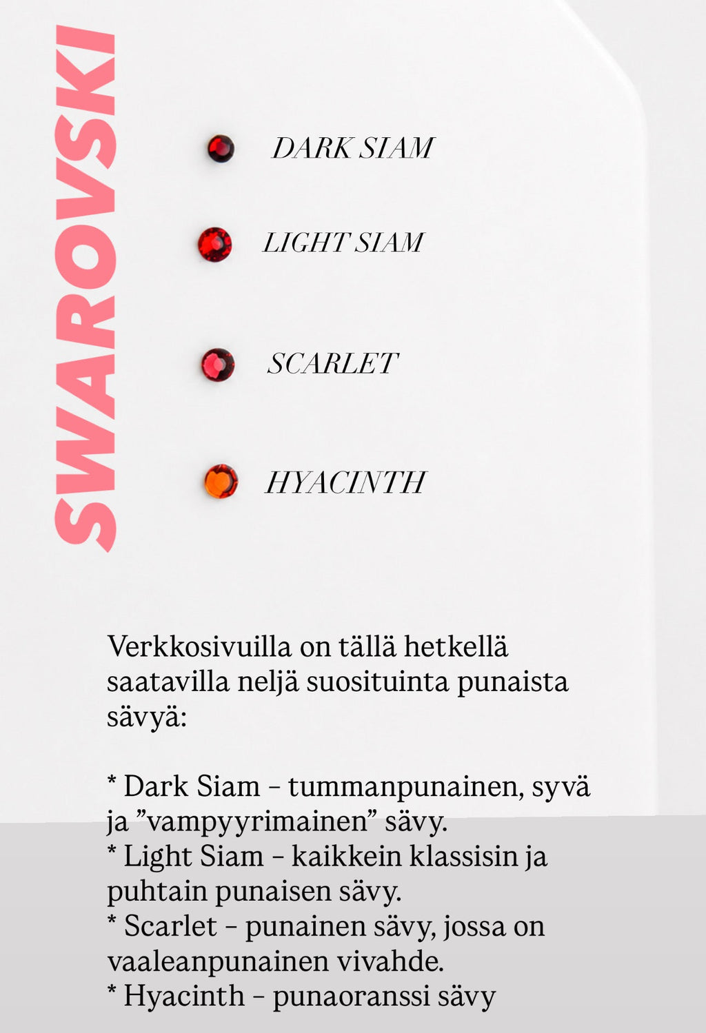 Swarovski 💎 Pyöreät värilliset kristallit