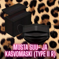 MUSTA SUU- JA KASVOMASKI (TYPE II R)