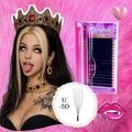 PREmade fans (narrow & flower lash fans U)